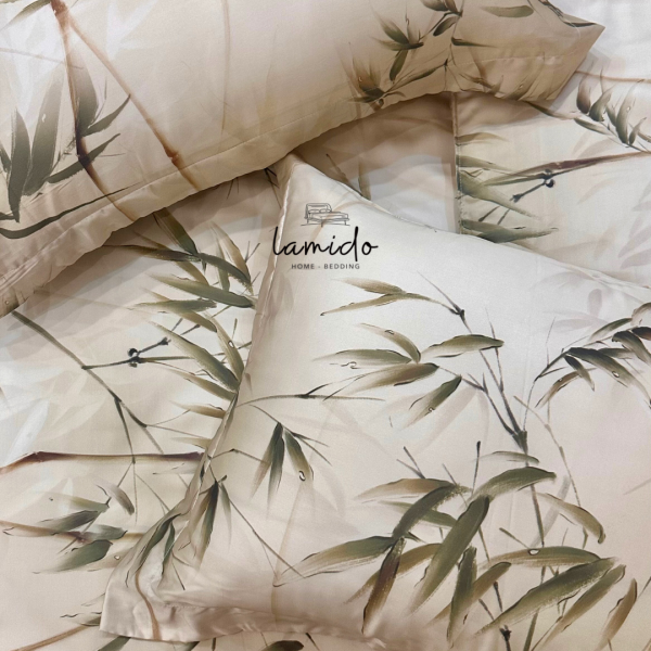 Vỏ gối nằm lụa tencel trúc vàng