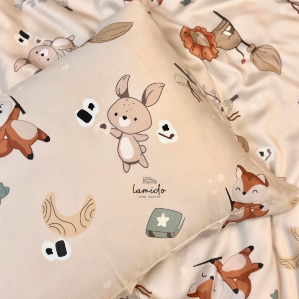 Vỏ gối nằm lụa tencel Thỏ Sư Tử