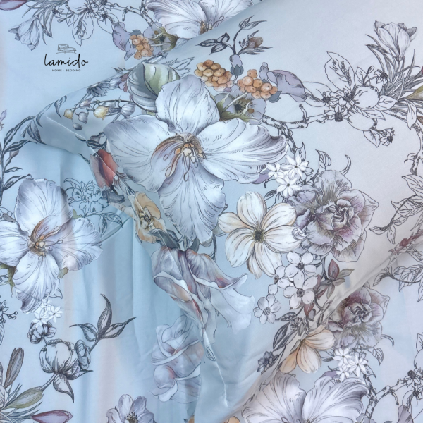 Vỏ gối nằm lụa tencel Lam Hoa 80s