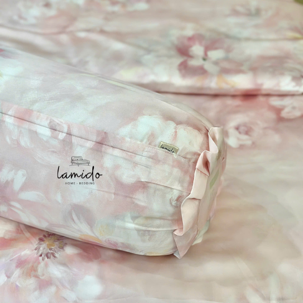 Vỏ gối ôm tencel Hồng Mơ