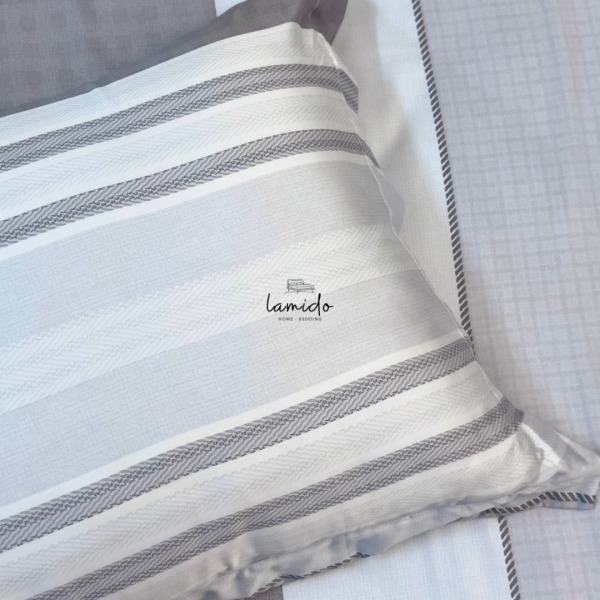 Vỏ gối nằm lụa tencel Sọc Xám Ngang