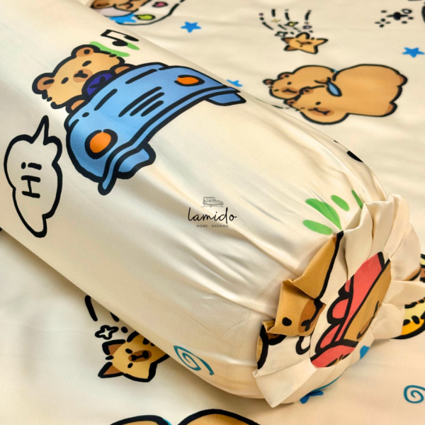 Vỏ gối ôm lụa tencel CapyBara 3