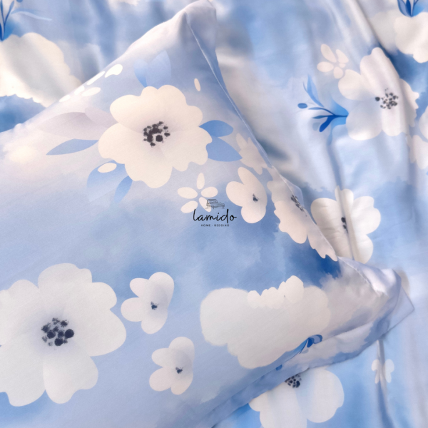 Vỏ gối nằm lụa tencel Bông Xanh 80s