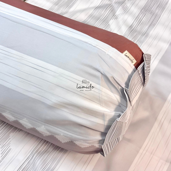 Vỏ gối ôm lụa tencel Sọc Đỏ
