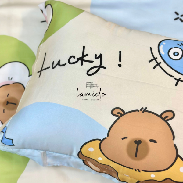Vỏ gối nằm lụa tencel Capybara 2