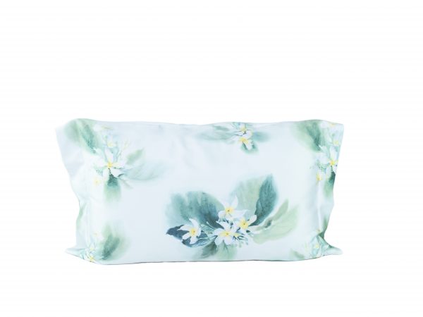 Vỏ gối nằm lụa tencel hoa xanh