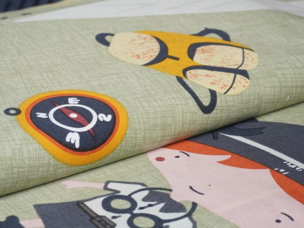 chất vải cotton xanh thám hiểm