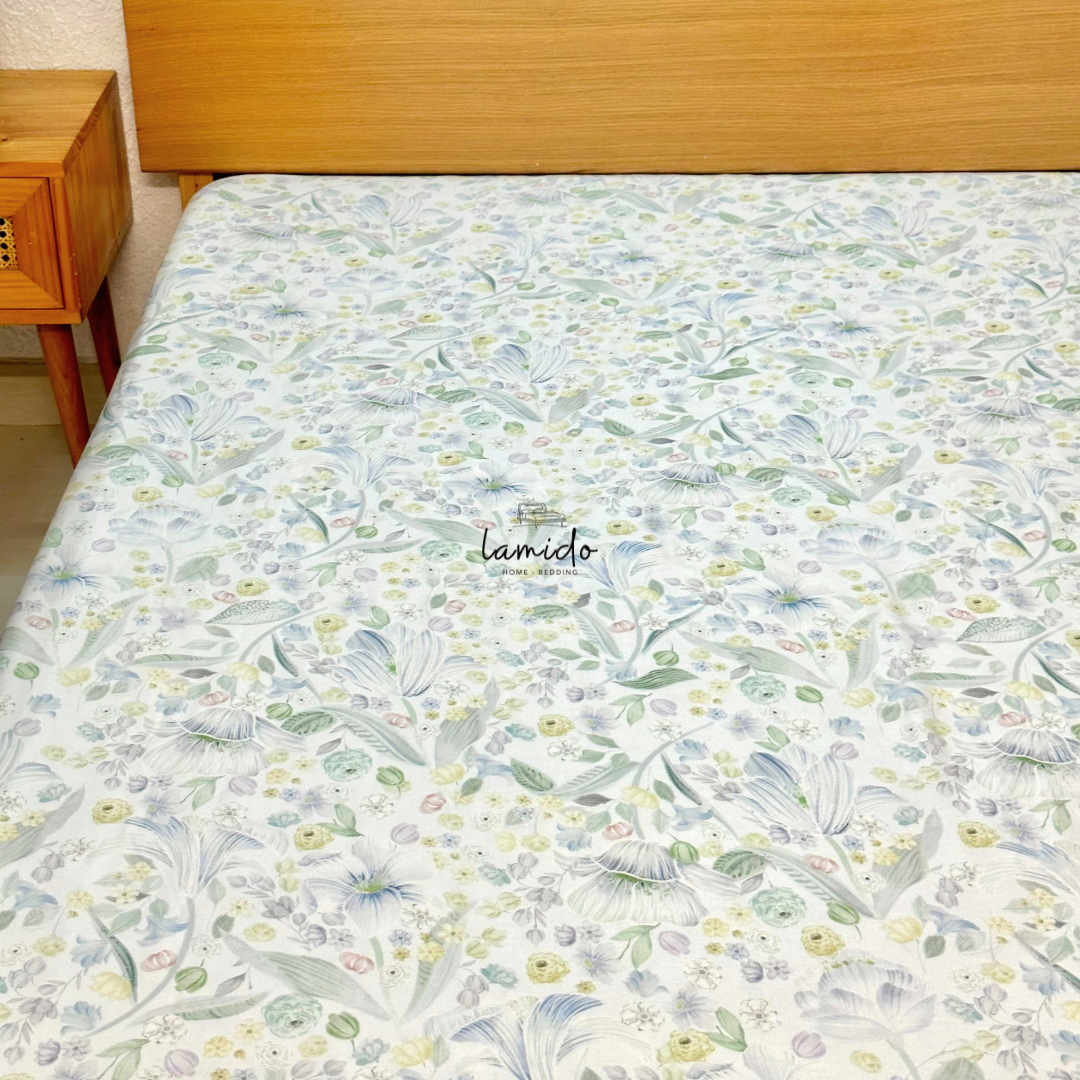 Ga trải giường lụa Tencel 80s Cỏ Xanh 1 Ga trải giường lụa Tencel 80s Cỏ Xanh