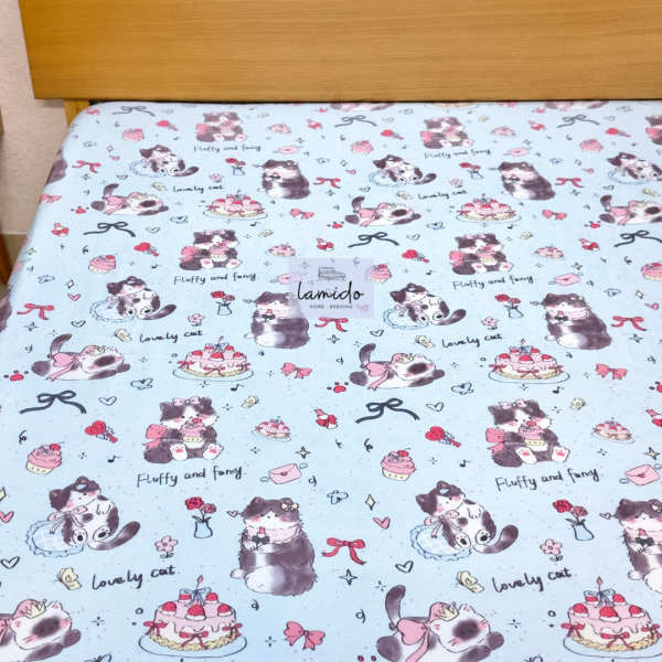 Ga trải giường lụa Tencel 80s Mèo Xanh 10 1 47