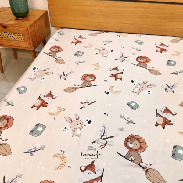 Ga trải giường lụa Tencel 80s Thỏ Sư Tử