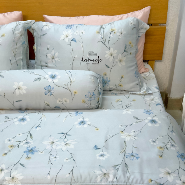Chăn chần lụa tencel 80s Bông Xanh Nhạt - Image 6