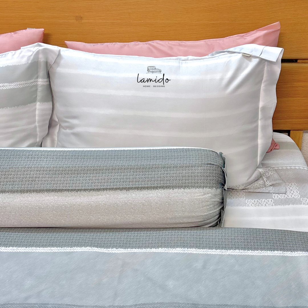 Chăn chần lụa tencel Sọc Xám Trắng 6 Chăn chần lụa tencel Sọc Xám Trắng - Image 6