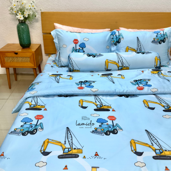 Bộ chăn ga gối 5 món lụa tencel 80s - Image 12