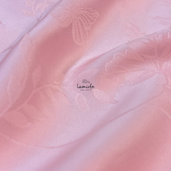 Ga trải giường lụa tencel 80s Hồng Bướm Dệt Kim 27 13 24