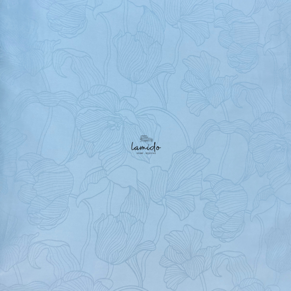 Ga trải giường lụa Tencel 80s Xanh Blue Lá Dệt kim 15 14 42