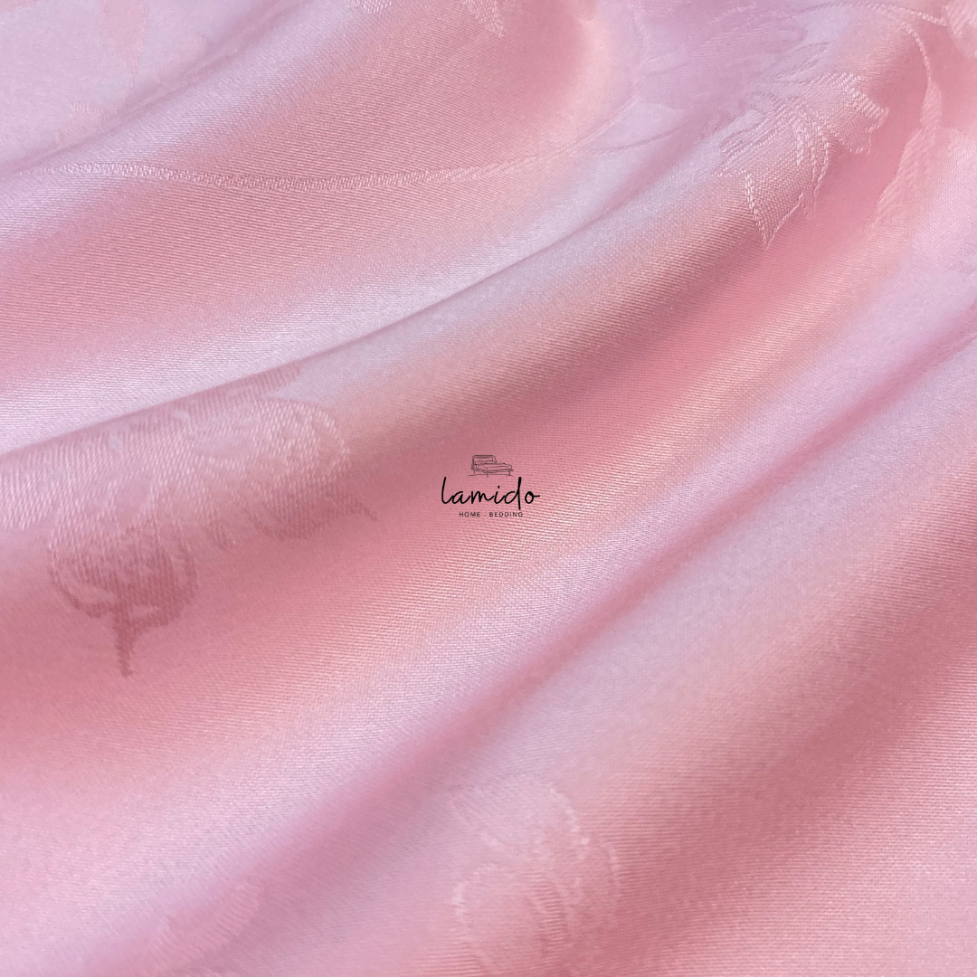 Ga trải giường lụa tencel 80s Hồng Bướm Dệt Kim 14 Ga trải giường lụa tencel 80s Hồng Bướm Dệt Kim - Image 14