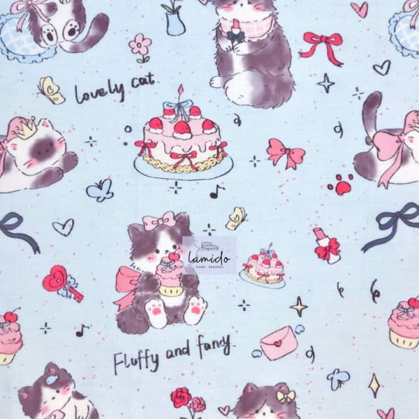 Ga trải giường lụa Tencel 80s Mèo Xanh 14 15 35