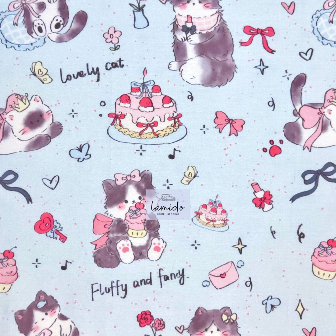 Ga trải giường lụa Tencel 80s Mèo Xanh 6 Ga trải giường lụa Tencel 80s Mèo Xanh - Image 6