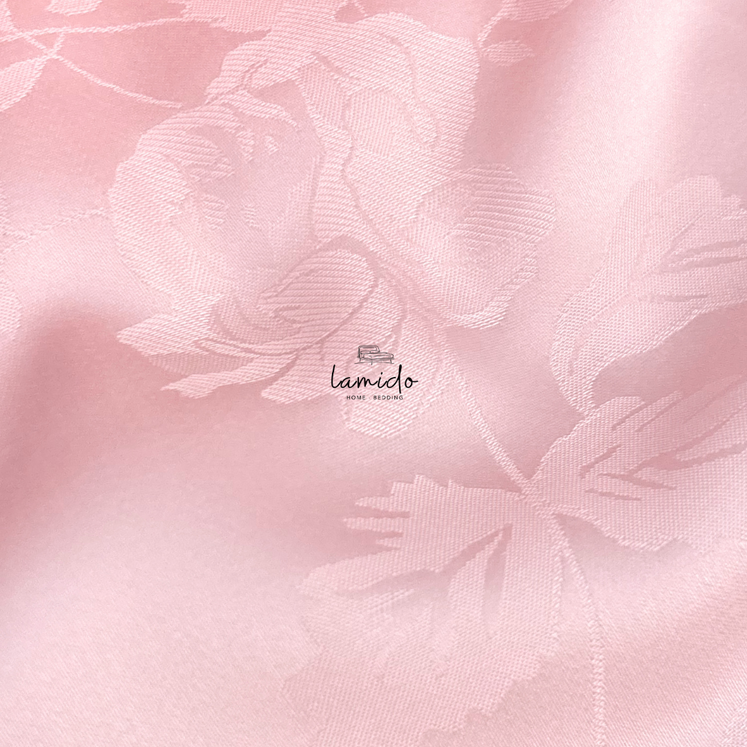Ga trải giường lụa Tencel 80s Hồng Bướm Dệt Kim 10 Ga trải giường lụa Tencel 80s Hồng Bướm Dệt Kim - Image 10