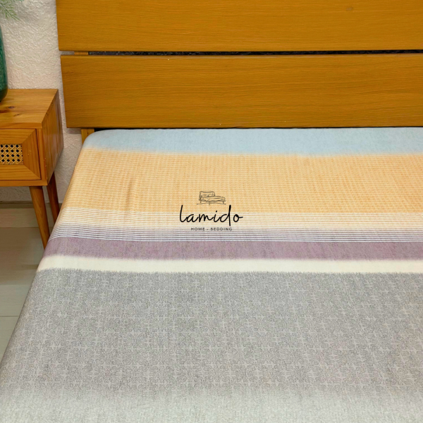 Ga trải giường lụa tencel 80s Sọc Vàng - Image 2