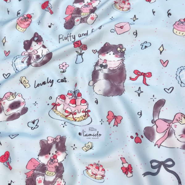 Ga trải giường lụa Tencel 80s Mèo Xanh 15 16 26