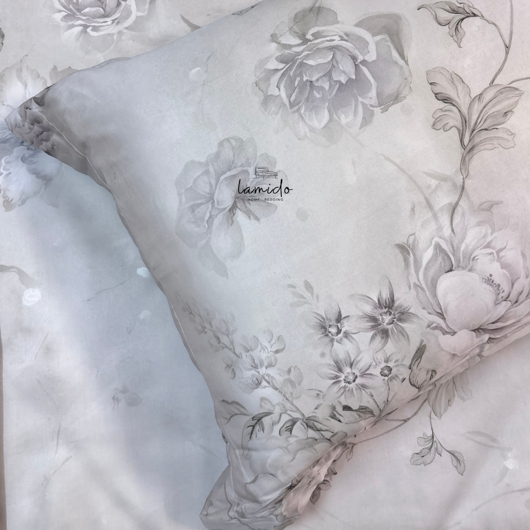 Bộ chăn ga gối 5 món lụa tencel Hoa Xám 16 Bộ chăn ga gối 5 món lụa tencel Hoa Xám - Image 16