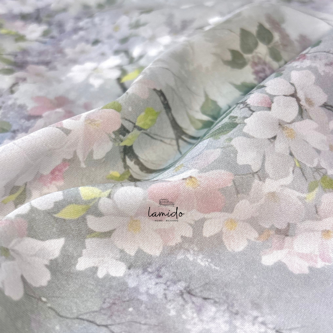 Chăn chần lụa tencel Hoa Anh Đào 9 Chăn chần lụa tencel Hoa Anh Đào - Image 9