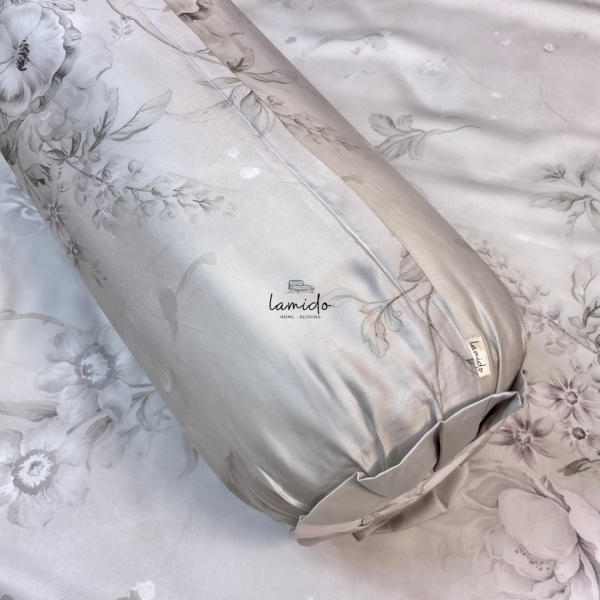 Vỏ gối ôm lụa tencel Hoa Xám