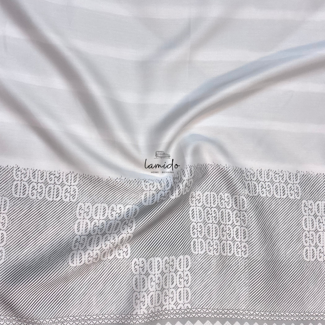 Ga trải giường lụa tencel 80s Sọc Xám Trắng 7 Ga trải giường lụa tencel 80s Sọc Xám Trắng - Image 7