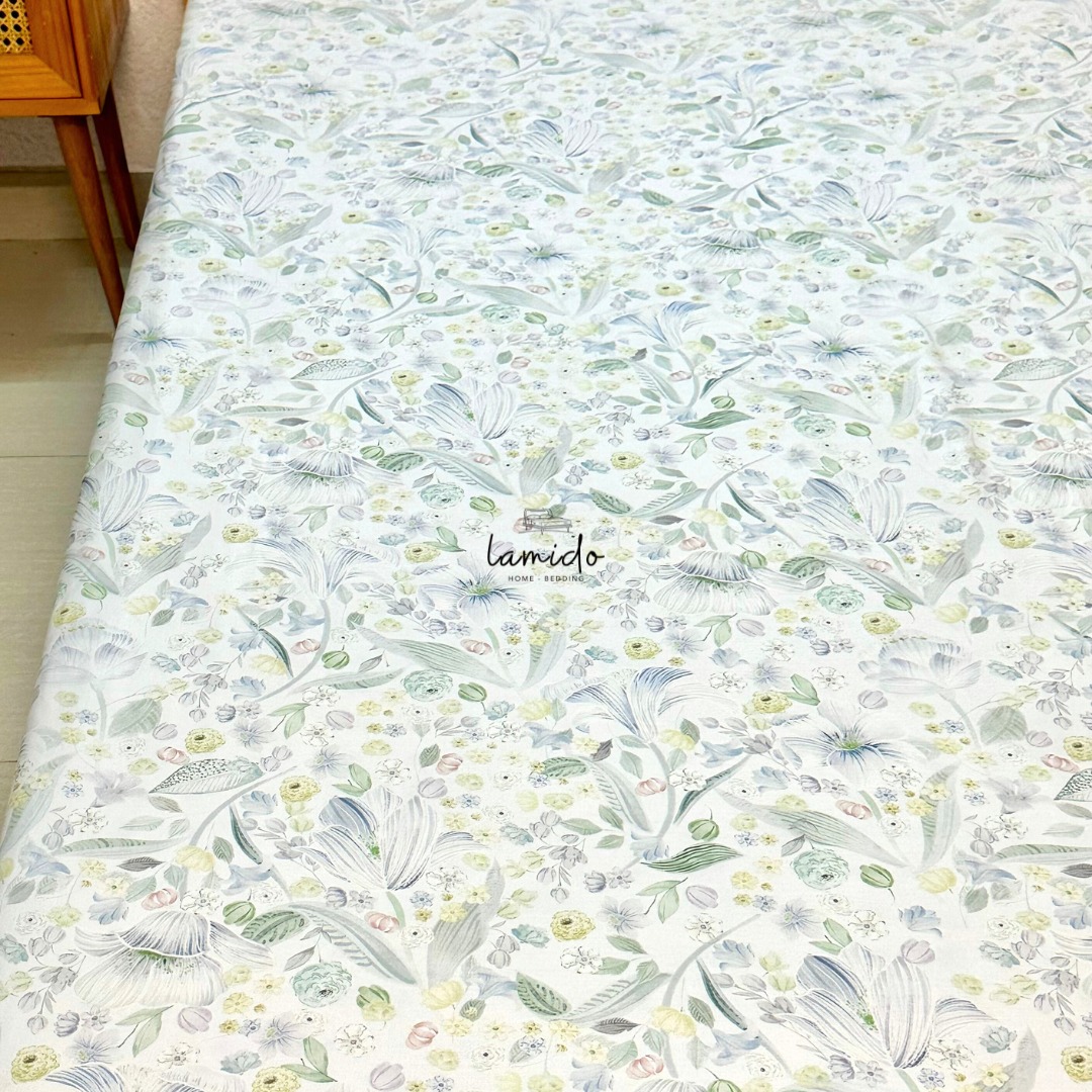 Ga trải giường lụa Tencel 80s Cỏ Xanh 3 Ga trải giường lụa Tencel 80s Cỏ Xanh - Image 3