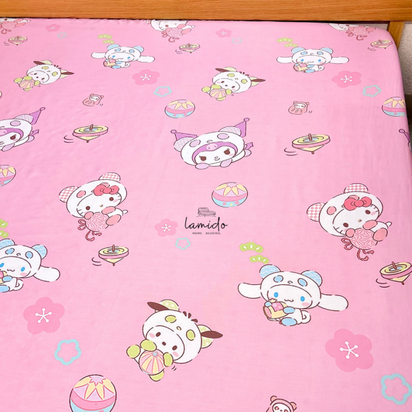 Ga trải giường lụa Tencel 80s mẫu Kurumi Hồng 9 2 45