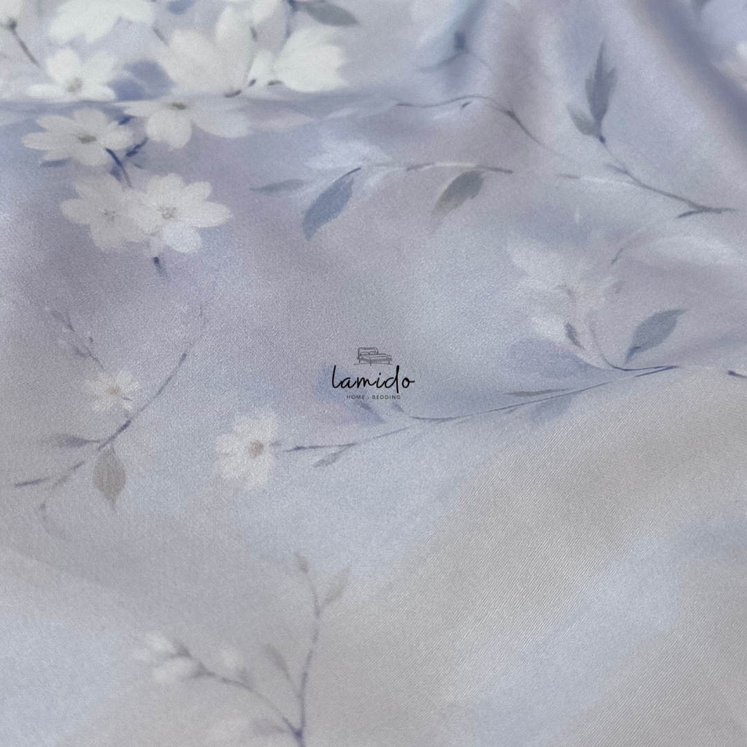 Ga trải giường lụa tencel 80s Hoa Xanh 13 Ga trải giường lụa tencel 80s Hoa Xanh - Image 13