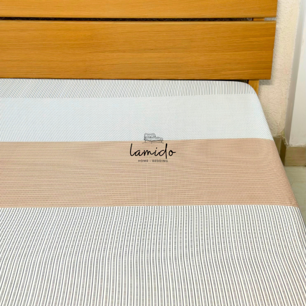 Ga trải giường lụa Tencel 80s Sọc Nâu - Image 3