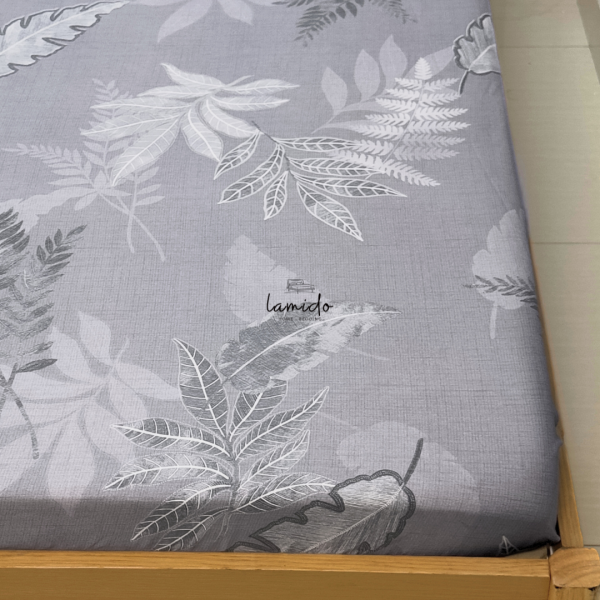 Ga trải giường lụa tencel 80s Lá Xám Chì