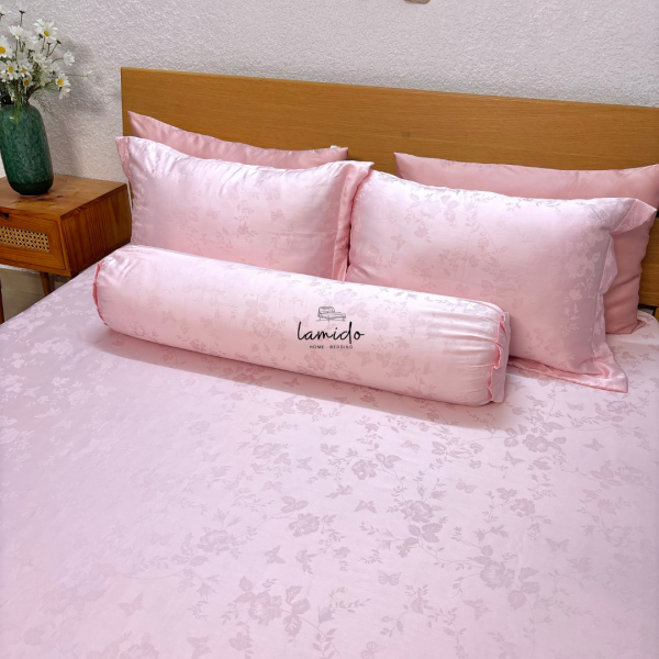 Ga trải giường lụa tencel 80s Hồng Bướm Dệt Kim 20 4 2 1