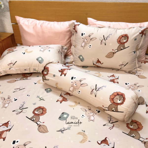Bộ chăn ga gối 5 món lụa tencel 80s - Image 5