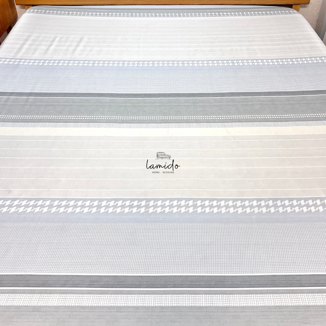 Ga trải giường lụa tencel 80s Sọc Be 1 Ga trải giường lụa tencel 80s Sọc Be