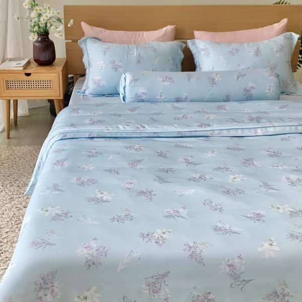 Bộ chăn ga gối 5 món lụa tencel 80s