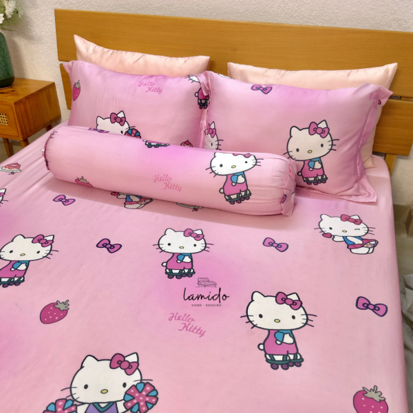 Bộ chăn ga gối 5 món tencel 80s Kitty 3 3 5 31