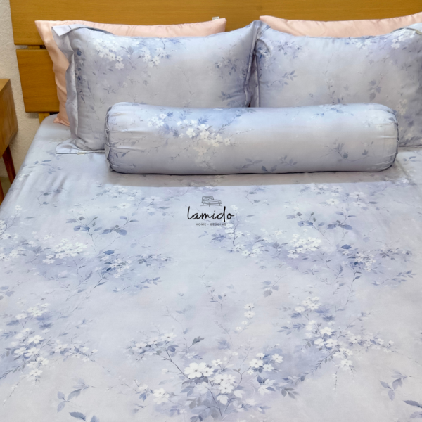 Ga trải giường lụa tencel 80s Hoa Xanh 19 5 32