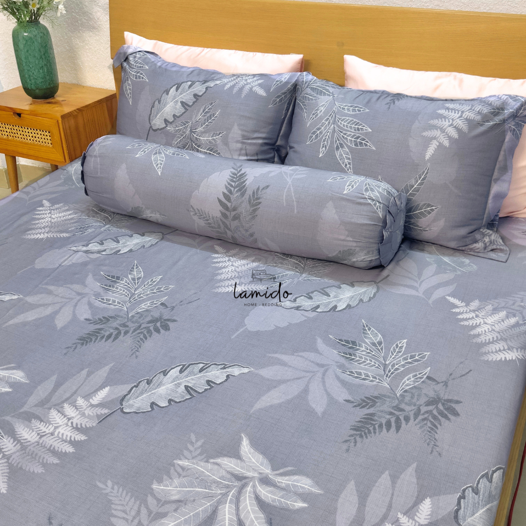 Ga trải giường lụa tencel 80s Lá Xám Chì 7 Ga trải giường lụa tencel 80s Lá Xám Chì - Image 7