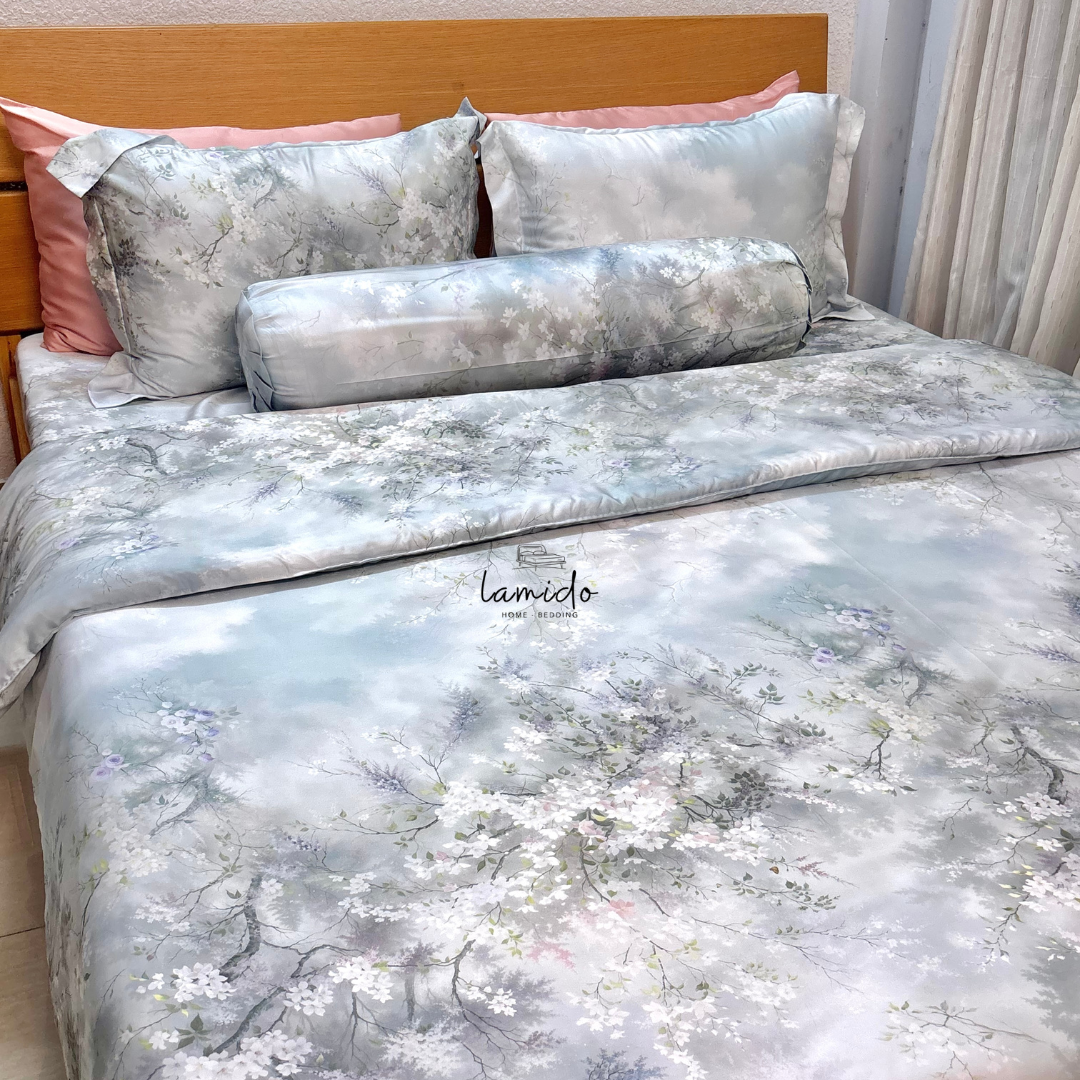 Chăn chần lụa tencel Hoa Anh Đào 1 Chăn chần lụa tencel Hoa Anh Đào