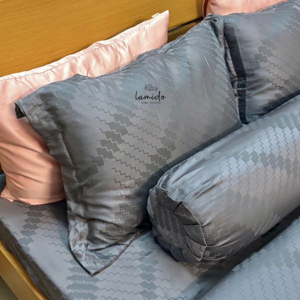 Ga trải giường lụa Tencel 80s Xám Ô Dệt kim 20 8 2 1