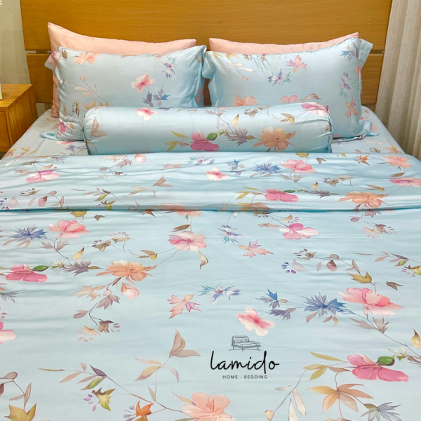Chăn chần lụa tencel Hoa Xanh Mới - Image 5