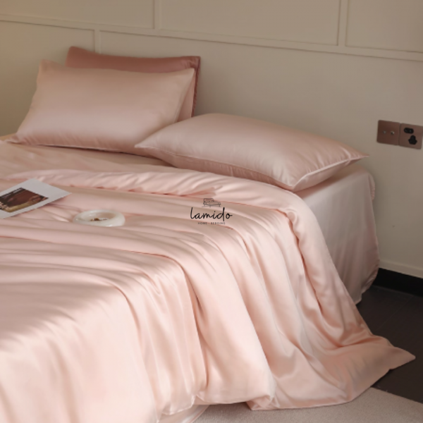 Bộ chăn ga gối 5 món lụa tencel 60s