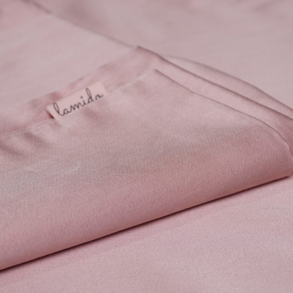 chất vải lụa tencel hồng pastel