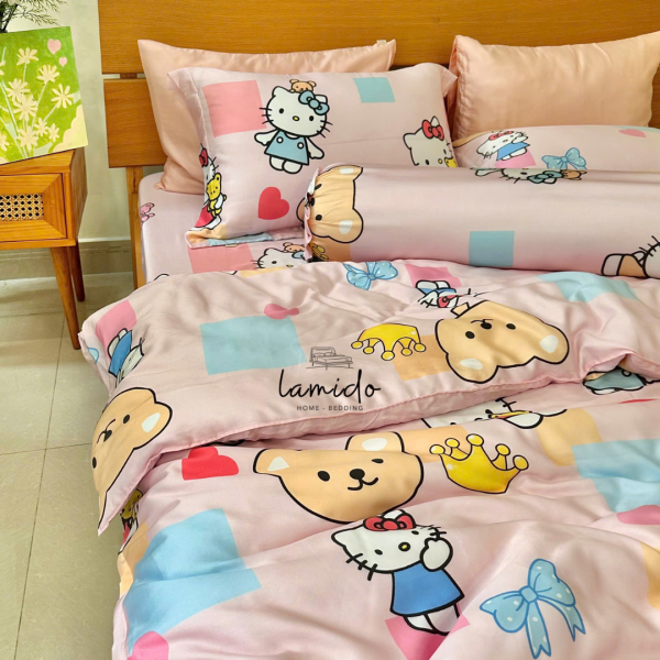 Bộ chăn ga gối 5 món lụa Tencel 80s - Image 4