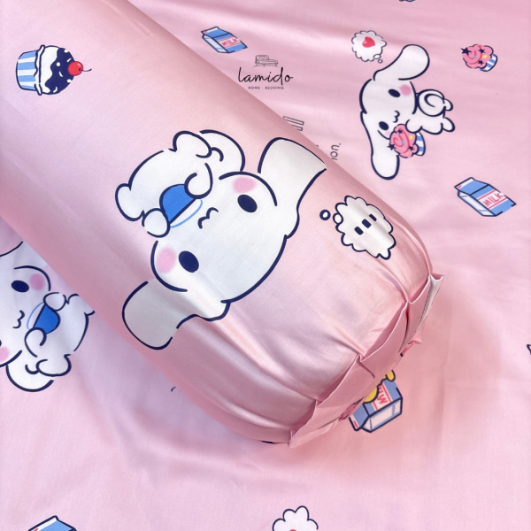 Vỏ gối ôm lụa tencel Cinnamoroll Hồng