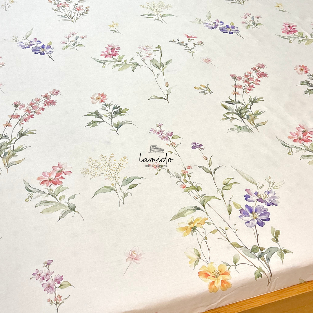 Bộ chăn ga gối 5 món Lụa Tencel 80s Bách Hoa Vàng 2 Bộ chăn ga gối 5 món Lụa Tencel 80s Bách Hoa Vàng - Image 2