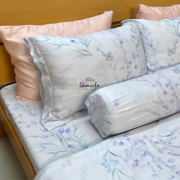 Bộ chăn ga gối 5 món Lụa Tencel 80s Hoa Bướm - Image 10
